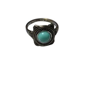 Turquoise and Silver Women's Ring